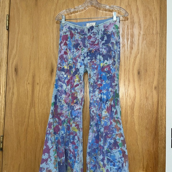 Colorful Paint-Splatter Jeans - Picture 1 of 2